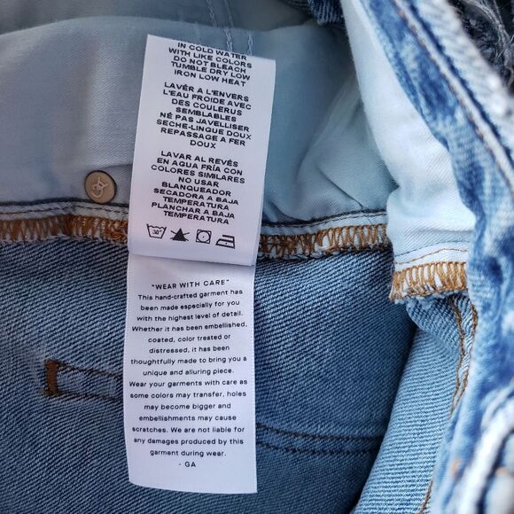 Good American Good Vintage High Waist Distressed Denim Stretchy Jeans Frayed Hem - Picture 8 of 8